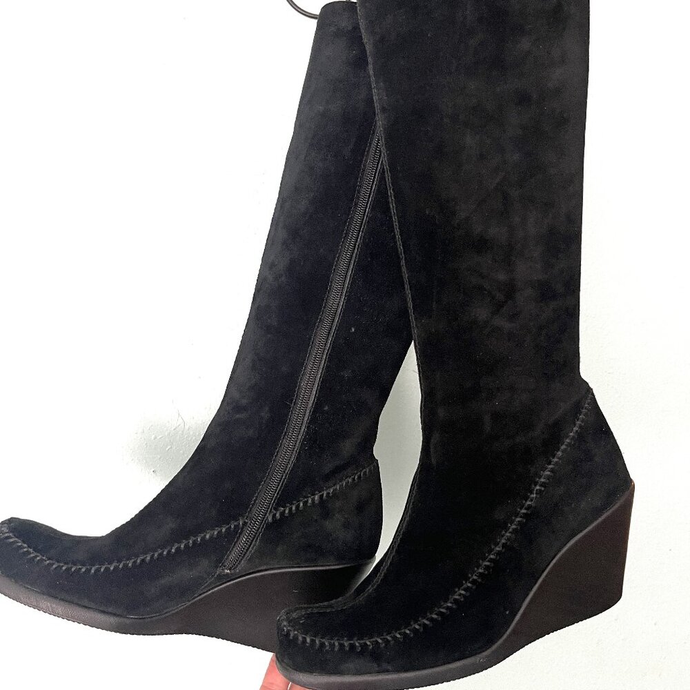 Aerosoles Black Suede Tall Boots, size 7.5 *LIKE NEW!*